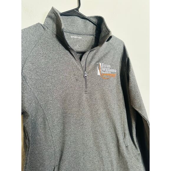SPORT TEK Gray Dri-Fit 1/4 Zip Up Long Sleeve Pullover Evan Williams Jacket M - Picture 9 of 12